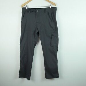 Prana Zion Mens Hiking Pants Gray Stretch Cargo Outdoor M x 30L Convertible